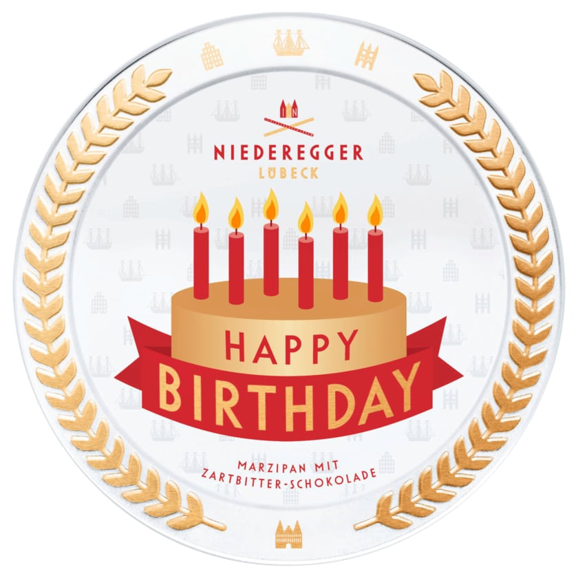 Niederegger Happy Birthday Marzipan mit Zartbitter-Schokolade 185g